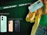 L'Infinix Smart 9 HD est disponible dans les coloris Coral Gold, Metallic Black, Neo Titanium et Mint Green (Image source : Infinix)