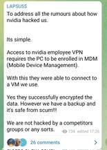 Le piratage de Nvidia. (Image source : @S0ufi4n3)