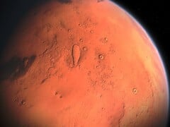 Illustration montrant la planète Mars et son atmosphère. (Source de l'image : Aynur_zakirov - Pixabay)