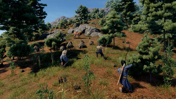 Une image représentant une scène de chasse sous la dynastie Sengoku.