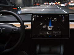 La Tesla FSD au volant. (Source de l'image : Tesla)