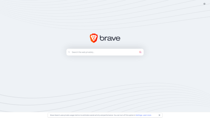 Brave Search - page d'accueil en février 2023 (Source d'image : Own)