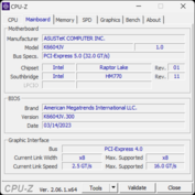 Carte mère CPU-Z