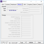 ThinkPad T480s - CPU-Z : mémoire vive.