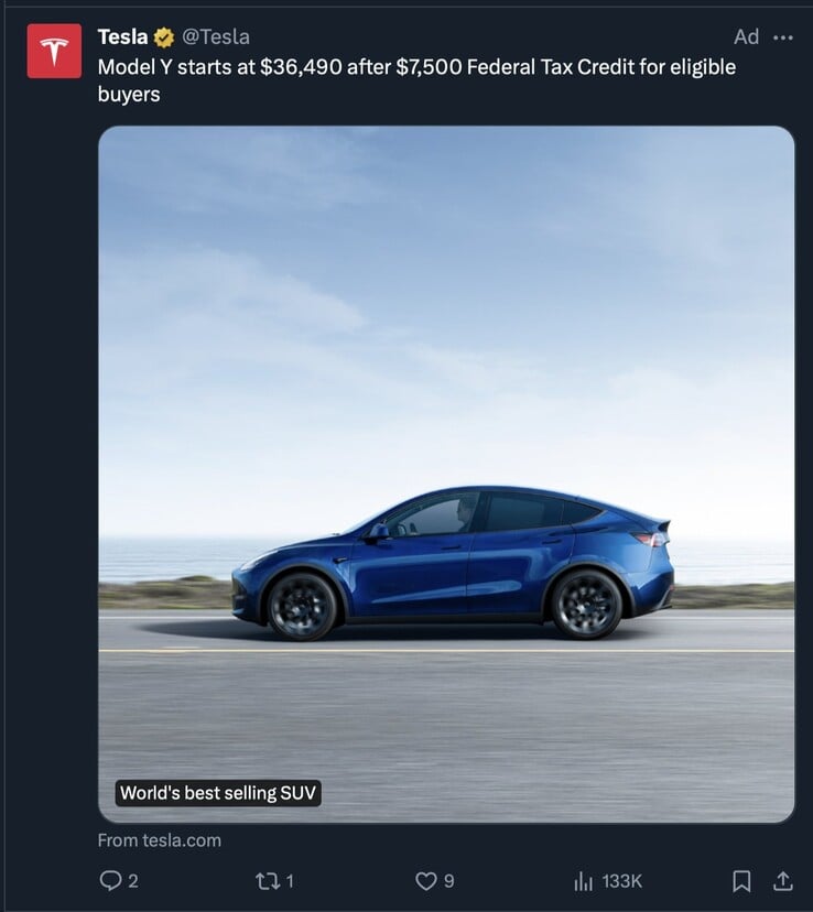 La nouvelle publicité pour la Tesla Model Y met l'accent sur le prix et la popularité