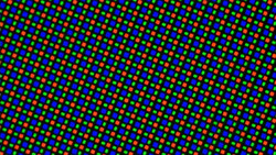 Le réseau de sous-pixels de la face avant