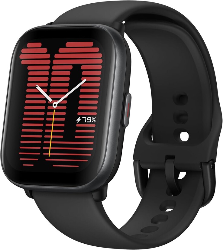 La smartwatch Amazfit Active en noir nuit. (Source de l'image : Tiendamia)