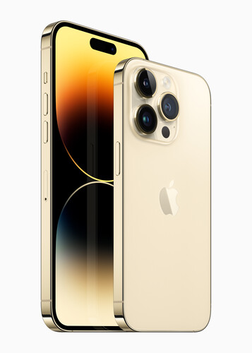 iPhone 14 Pro et iPhone 14 Pro Max - Or. (Image Source : Apple)