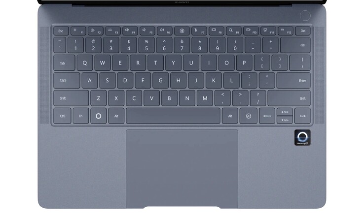Le clavier du MateBook Pro dispose d'un bouton dédié à l'IA et à HarmonyOS (Image source : Huawei)