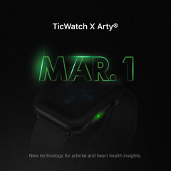 Mobvoi a fait allusion à une nouvelle smartwatch dotée d&#039;une technologie de mesure de la santé cardiaque. (Image source : Mobvoi)