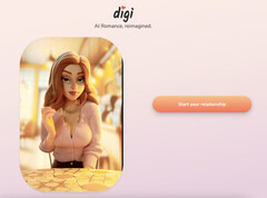 Les artistes de Pixar ont participé à la conception de l&#039;avatar de l&#039;application AI Girlfriend (Image : Digi)
