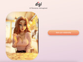 Les artistes de Pixar ont participé à la conception de l'avatar de l'application AI Girlfriend (Image : Digi)