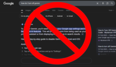 Les résultats de Gemini apparaissent à chaque clic sur le bouton de recherche et leur désactivation est différente sur chaque appareil, à supposer qu'elle soit possible (Image Source : Notebookcheck / Google)