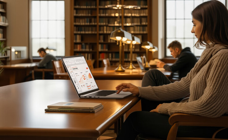 Une illustration de style de vie représentant l'ordinateur portable