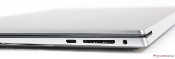 Droite : USB 3.2 Gen 2 Type-C avec Power Delivery et DisplayPort, lecteur SD, audio combo 3,5 mm