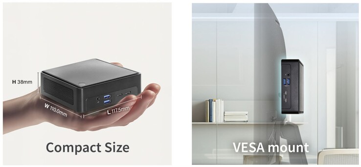 Le mini PC NUCS Ultra est assez fin, bien que le NUC vanille soit 11 mm plus épais.