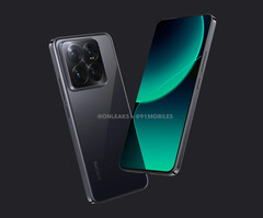 Le Xiaomi 14 Pro devrait être doté d'un design modifié et de quatre caméras à l'arrière. (Source de l'image : @OnLeaks & 91mobiles)