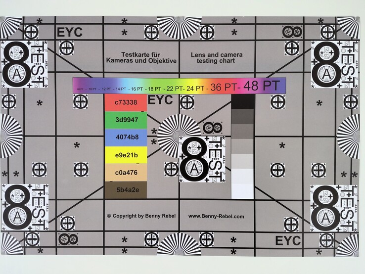 Tableau d'essai de la caméra arrière de 13 MP