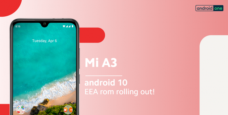 V11.0.8.0.QFQEUXM est la dernière mise à jour du Mi A3 en Europe. (Source de l'image : Xiaomi)