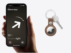 La nouvelle puce UWB du Apple AirTag 2 améliorera la portée lors de l&#039;utilisation de la recherche de précision. (Source de l&#039;image : Apple - édité)