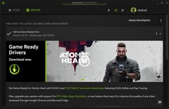 GeForce Expérience de l&#039;application après la mise à jour vers Game Ready Driver 531.29 (Source : Own)