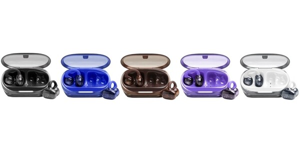 Les JBL Soundgear Clips seront disponibles en cinq couleurs, toutes translucides. (Source de l'image : JBL)