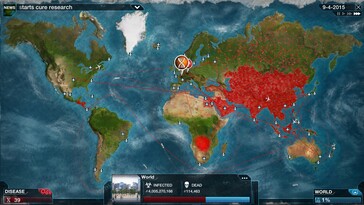 Sur la photo : une capture d'écran du jeu « Plague Inc : Evolved ».