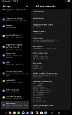 Logiciel Samsung Galaxy Tab S10 FE