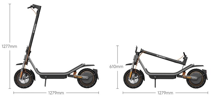Les dimensions du scooter électrique Xiaomi 6 Pro. (Source de l'image : Xiaomi)
