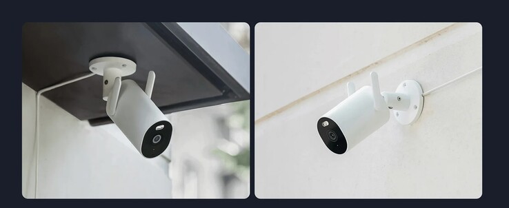 La caméra extérieure Xiaomi AW300 peut être fixée au mur ou au plafond. (Source de l'image : Xiaomi)
