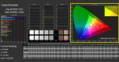 Calman Color Checker calibré : Delta E est plus mauvais