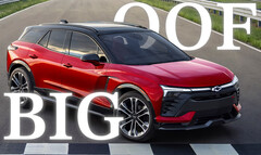 Le Chevrolet Blazer EV d'Edmunds n'a pas tenu deux mois sans avoir besoin d'une intervention mécanique sérieuse. (Source de l'image : Chevrolet - édité)