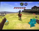 The Legend of Zelda : Ocarina of Time fonctionnant en mode natif sur un iPad. 
