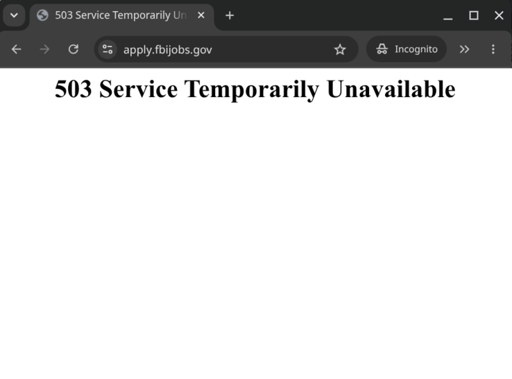 Erreur FBI page 503