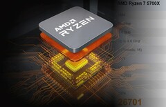 Le Ryzen 7 5700X est l&#039;un des nouveaux processeurs de bureau de niveau enthousiaste d&#039;AMD. (Image source : AMD/PassMark - édité)