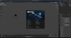 Vue de démarrage de Blender 5 beta. (Source de l&#039;image : Blender)