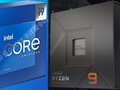 Les Intel Core i9-13900K et AMD Ryzen 9 7950X sont la crème des processeurs actuels. (Source de l'image : Intel (VideoCardz)/AMD - édité)