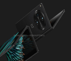 Le OnePlus Fold sera doté du curseur d'alerte caractéristique de l'entreprise. (Source de l'image : @OnLeaks & SmartPrix)