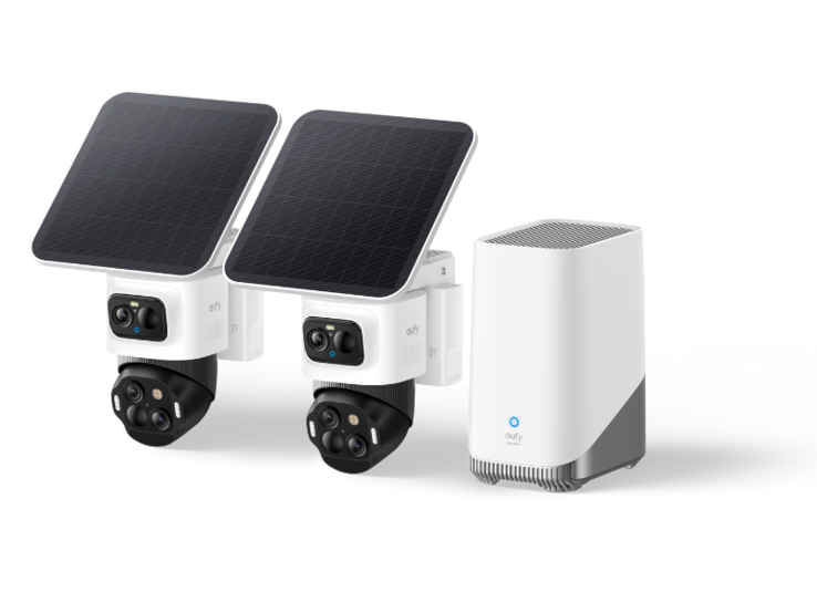 La caméra de sécurité Anker eufyCam S4 est disponible dans une offre groupée de deux caméras avec la HomeBase S380. (Source de l'image : Anker)