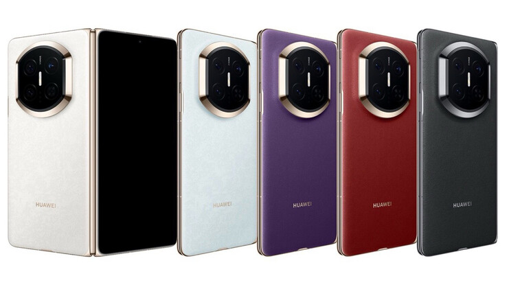 Huawei propose le Mate X7 en cinq couleurs et cinq options de mémoire. (Source de l'image : Huawei)