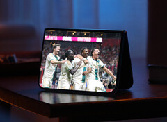 L’iPhone Duo en mode d’affichage flexible.