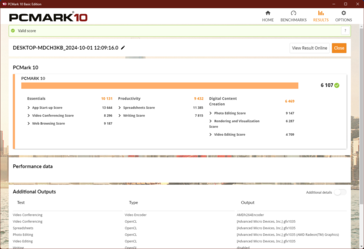PCMark 10 en mode batterie
