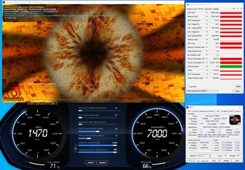 KFA2 GeForce RTX 2080 Ti EX - Stress test avec FurMark (PT 108 %).