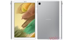 Galaxy Rendu de la Tab A7 Lite : maintenant en argent. (Source : Voice)