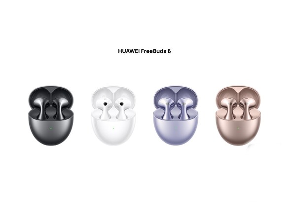 Les Huawei FreeBuds 6 sont disponibles à l'achat en quatre couleurs. (Source de l'image : Huawei)