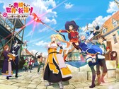 Image phare du prochain RPG mobile gratuit « KonoSuba » de Kadokawa.