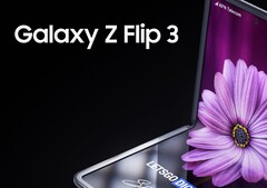 Un rendu de ce à quoi pourrait ressembler le Galaxy Z Flip3, selon LetsGoDigital. (Source de l'image : LetsGoDigital)