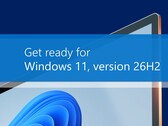 Bannière promotionnelle officielle de Microsoft annonçant la sortie prochaine de Windows 11 version 26H2.