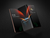 Un Samsung Galaxy Z avec deux charnières tel qu'imaginé par LetsGoDigital. (Source de l'image : LetsGoDigital)