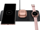 Le trio de coussins de chargement sans fil. (Source : Samsung)